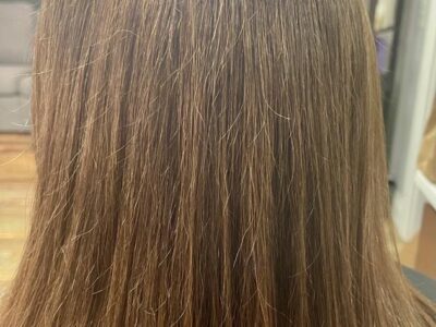 Before Cut N Color Brown Bob